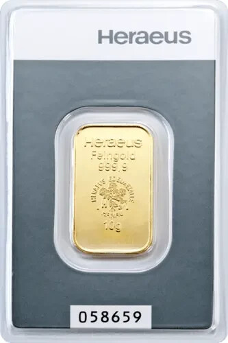 Goldbarren heraeus gramm - 10,