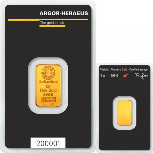 Argor heraeus goldbarren - heraeus, 5g