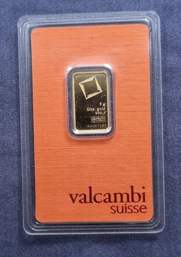 Valcambi suisse goldbarren - goldbarren, 5g