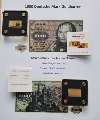 Goldbarren 1000 mark 500 - dm,