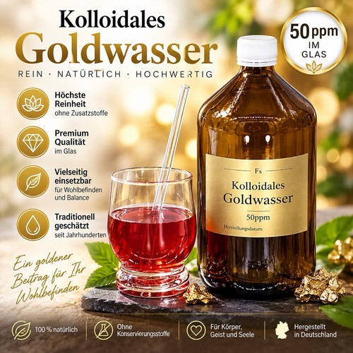 Kolloidales goldwasser 500ml - goldwasser,,