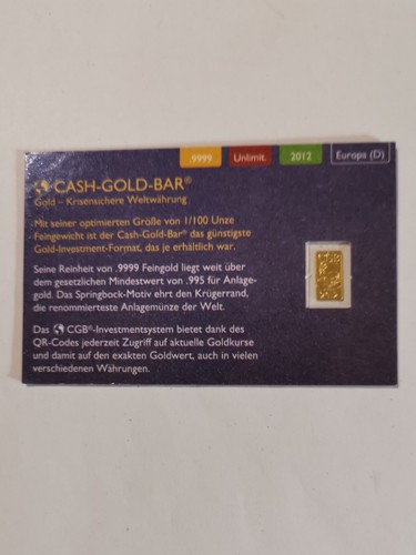 Cash gold bar - cash-gold-bar, "springbock