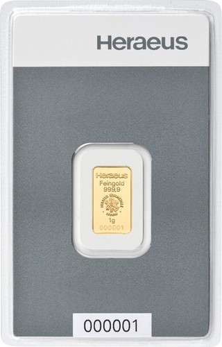 Goldbarren heraeus gramm - goldbarren, 1
