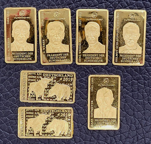 Goldbarren 5 gramm - 7x,