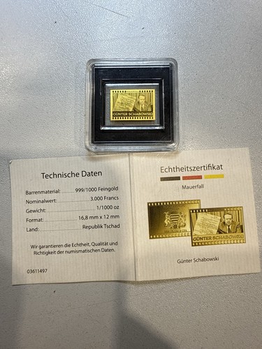 Republik tschad goldbarren - republik,