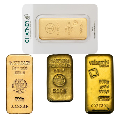 500 goldbarren guss 999 - guss, 999,9