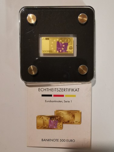 Goldbarren banknote 500 euro - banknote, euro"