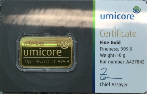 Umicore goldbarren g - goldbarren, 10